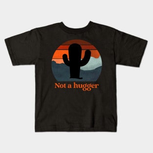 Not a hugger retro cactus Kids T-Shirt